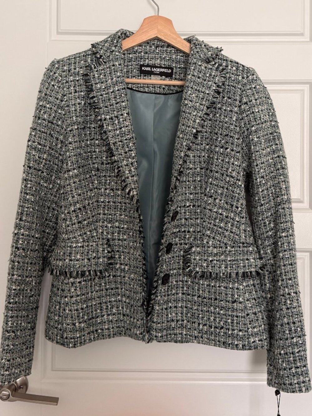 Green tweed jacket